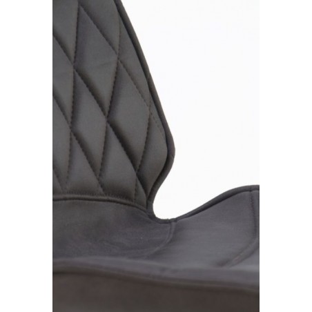 SILLÓN GIRATORIO TAPIZADO MODELO MAURO PATAS METALICAS TERCIOPELO AZUL