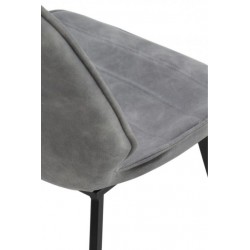 SILLÓN GIRATORIO TAPIZADO MODELO MAURO PATAS METALICAS TERCIOPELO AZUL