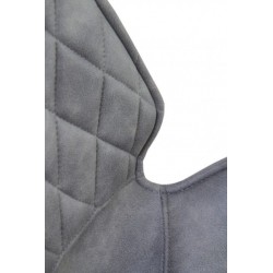 SILLÓN GIRATORIO TAPIZADO MODELO MAURO PATAS METALICAS TERCIOPELO AZUL
