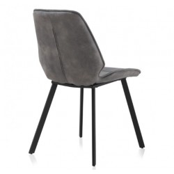 SILLÓN GIRATORIO TAPIZADO MODELO MAURO PATAS METALICAS TERCIOPELO AZUL