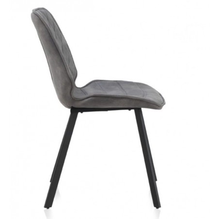 SILLÓN GIRATORIO TAPIZADO MODELO MAURO PATAS METALICAS TERCIOPELO AZUL