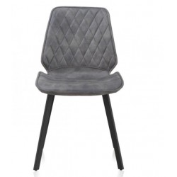 SILLÓN GIRATORIO TAPIZADO MODELO MAURO PATAS METALICAS TERCIOPELO AZUL