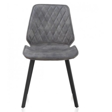 SILLÓN GIRATORIO TAPIZADO MODELO MAURO PATAS METALICAS TERCIOPELO AZUL