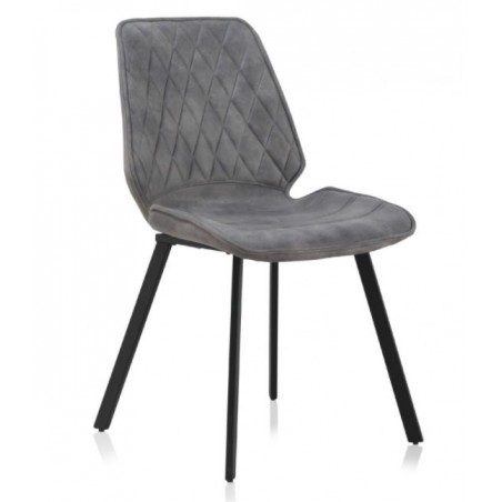 SILLÓN GIRATORIO TAPIZADO MODELO MAURO PATAS METALICAS TERCIOPELO AZUL