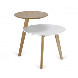 MESA AUXILIAR BICOLOR MODELO CASTELLANA  - Ø 60