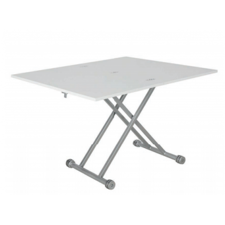 MESA CENTRO REGULABLE TAMES LACADA BLANCO 110-114x39-75