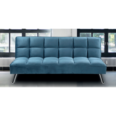SOFÁ CAMA ROMEO TERCIOPELO AZUL