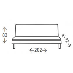 SOFÁ CAMA ROMEO BRAZOS GRIS CLARO