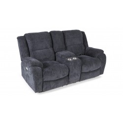 SOFÁ RELAX MODELO VICA  AZUL 2 PLAZAS CON CONSOLA