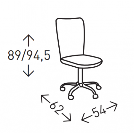 SILLA OFICINA ERGONÓMICA MODELO TARA NEGRO