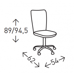 SILLA OFICINA ERGONÓMICA MODELO TARA BLANCO