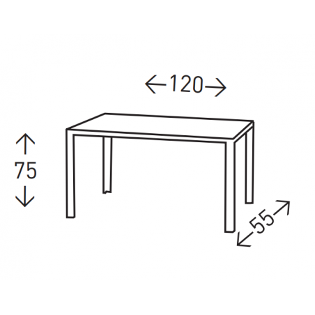 ESCRITORIO LACADO BLANCO MODELO MACA 120X75