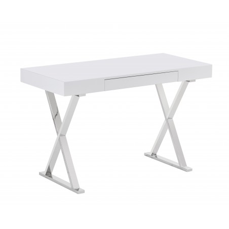 ESCRITORIO LACADO BLANCO MODELO MACA 120X75