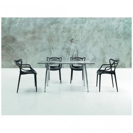Mesa de comedor Bugatti Cristal - Varias Medidas