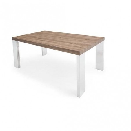 MESA DE COMEDOR RIPA MDF-ACERO INOXIDABLE 120x70