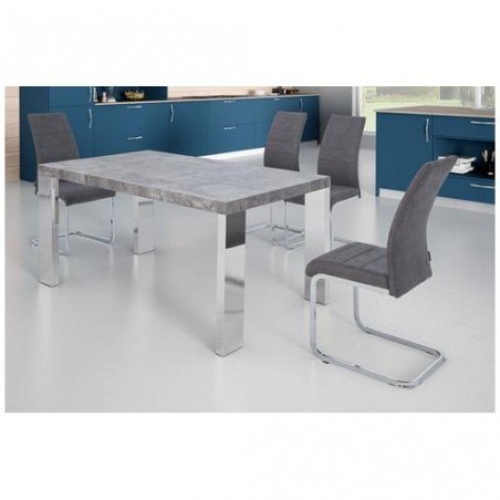 MESA DE COMEDOR RIPA MDF-ACERO INOXIDABLE 120x70
