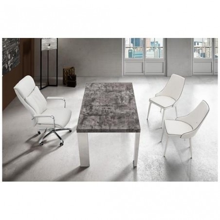 MESA DE COMEDOR RIPA MDF-ACERO INOXIDABLE 120x70