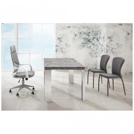 MESA DE COMEDOR RIPA MDF-ACERO INOXIDABLE 120x70