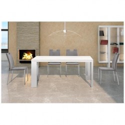 MESA DE COMEDOR RIPA MDF-ACERO INOXIDABLE 120x70