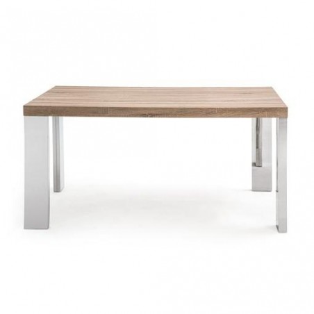 MESA DE COMEDOR RIPA MDF-ACERO INOXIDABLE 120x70
