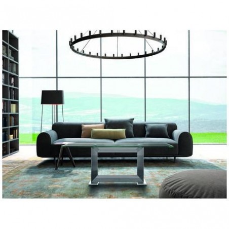 Mesa Centro Moderna Acero Inoxidable Pulido Modelo Kika