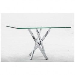 Mesa Centro Acero Inoxidable Pulido Modelo Tuto 120x60
