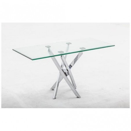 Mesa Centro Acero Inoxidable Pulido Modelo Tuto 120x60