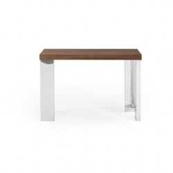 CONSOLA DURAN MDF-ACERO INOXIDABLE 110X75 NOGAL LUXE