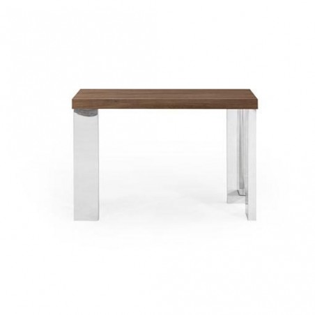 CONSOLA DURAN MDF-ACERO INOXIDABLE 110X75 NOGAL LUXE