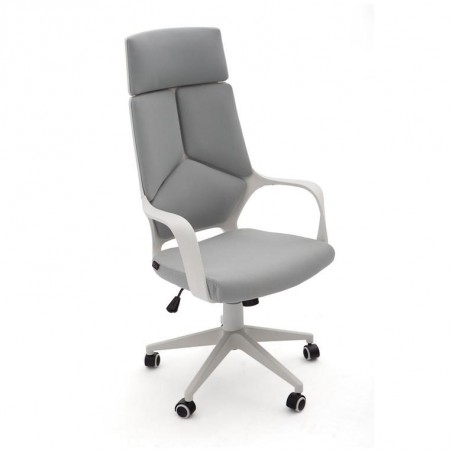 SILLA OFICINA MODELO RON TAPIZADO GRIS CLARO