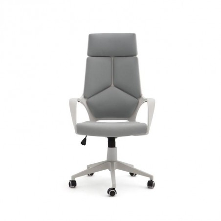 SILLA OFICINA MODELO RON TAPIZADO GRIS CLARO
