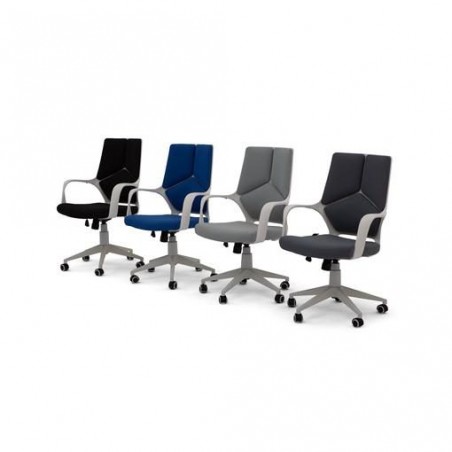 SILLA OFICINA MODELO RON TAPIZADO GRIS MARENGO