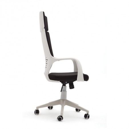 SILLA OFICINA MODELO RON TAPIZADO NEGRO