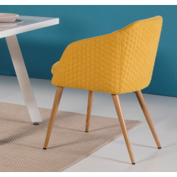 SILLA COMEDOR MODELO 511 TELA AMARILLO