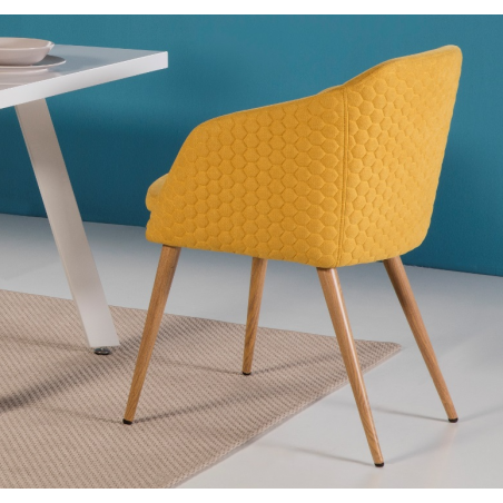 SILLA COMEDOR MODELO 511 TELA AMARILLO