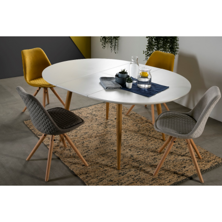 SILLA COMEDOR MODELO 523 TELA GRIS