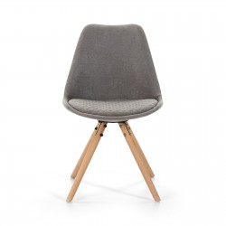SILLA COMEDOR MODELO 523 TELA GRIS