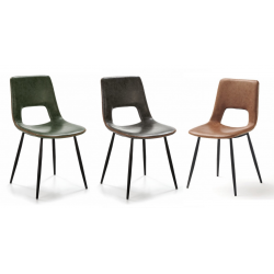 SILLA COMEDOR MODELO 120 POLIPIEL GRIS