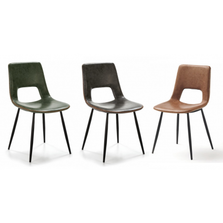 SILLA COMEDOR MODELO 120 POLIPIEL GRIS
