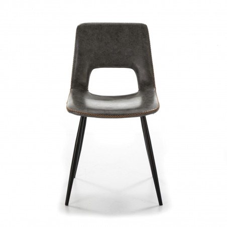 SILLA COMEDOR MODELO 120 POLIPIEL GRIS