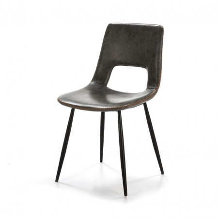 SILLA COMEDOR MODELO 120 POLIPIEL GRIS