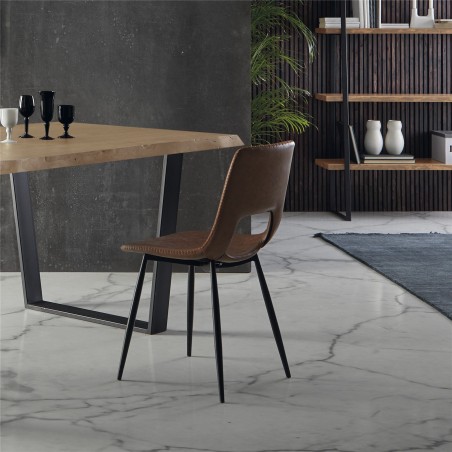 SILLA COMEDOR MODELO 120 POLIPIEL VERDE