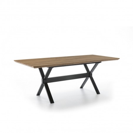 MESA COMEDOR EXTENSIBLE 109 MADERA CHAPADA 160(200)x90
