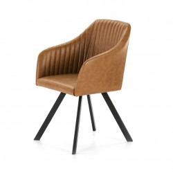 SILLA COMEDOR POLIPIEL MARRON DC 510