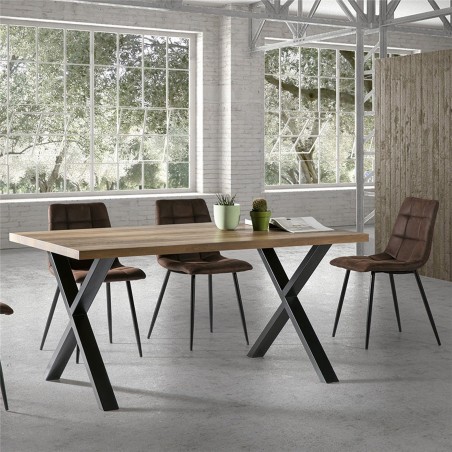 MESA COMEDOR MODELO 51 MADERA CHAPADA 160X90