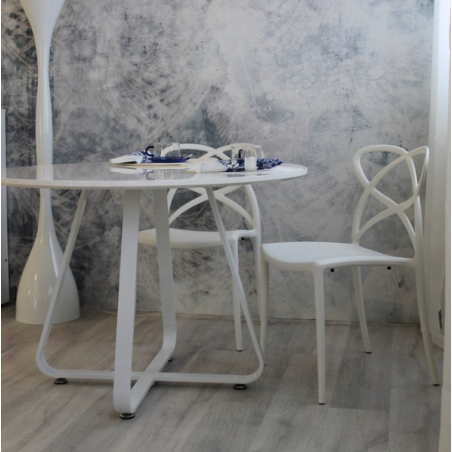 MESA COMEDOR REDONDA MODELO 13 BLANCA 100X75