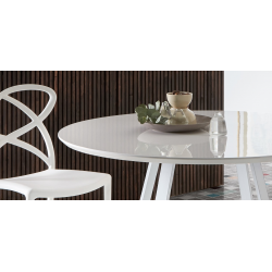 MESA COMEDOR REDONDA MODELO 13 BLANCA 100X75