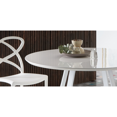 MESA COMEDOR REDONDA MODELO 13 BLANCA 100X75