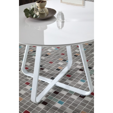 MESA COMEDOR REDONDA MODELO 13 BLANCA 100X75