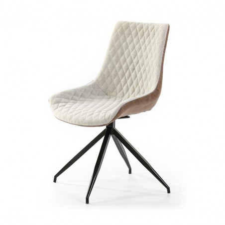 Silla Comedor Giratoria Ecopiel Marrón